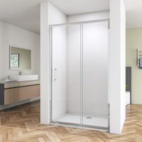 SKY Bathroom Bathroom Sliding Shower Door Enclosure Cubicle 1400x1900mm 8mm NANO Glass