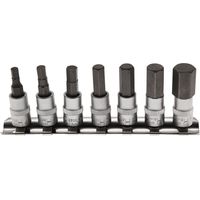 Bgs Technic – Jeu de 7 embouts clés 6 pans mâles carré 1/4 – Acier chrome vanadium – Dimensions 4-5-6-7-8-10-12 mm – Pour usage intensif