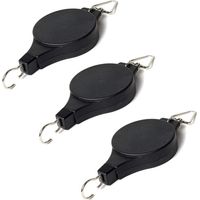 3 Pcs Rétractable Poulie pour Plantes à Suspendre Crochet Suspension pour Panier de Plantes, Pot de Fleur, Cage à Oiseau-Peut Changer Le Hauteur