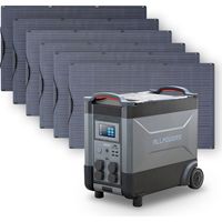 Home Battery Power Station LiFePO4 3600Wh, Voice Control With 6Pcs 200W Flexible Monocrystalline Solar Panel For Home Backup Outdoor ALLPOWERS R4000