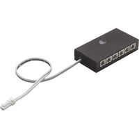 Domus Line Led Empfänger Giro mit 6 Stück Led-Buchsen passend zu D-Motion Wave Led Streifen 24V/DC max. 72W, Kunststoff