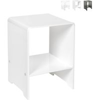 Comodino per camera da letto tavolino in plexiglass trasparente Accanto - Bianco