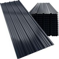 GARDEBRUK® 12x Paneles para Tejado Chapas Perfiladas Trapezoidales 129x46cm = 7m² Techo Galvanizadas Resistente a la intemperie Cobertizo de Herramientas Garage
