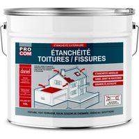 Procom – Peinture pour toiture – Résine d'étanchéité – Réparation fissures et tuiles – Résistant aux intempéries – 10 litres