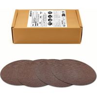 50 discos de lijado de malla de 125 mm, autoadhesivos, grano P100, para madera, masilla, pintura y lijadoras orbitales aleatorias.