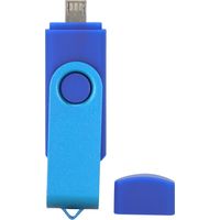 Blauer 64-GB-USB-2.0-Stick, tragbarer Speicherstick für Computer, Smartphone und OTG-Speicher