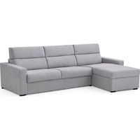 Canapé Fixe avec Méridienne Vigonovo, Déhoussable, Imperméable Multiposition Made in Italy, 160x280 cm Gris