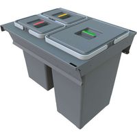 Elletipi Square 2.0 - Cestino integrato, diviso, 40 l PA3 INC5045A