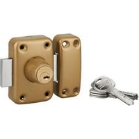 Schloss Verkehr 6 Doppelzylinder 45mm, goldfarben epoxiert, 4 Schlüssel