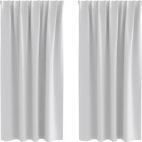 Rideaux occultants,Rideaux anti-lumière avec des rideaux Gris clair Polyester CFW46526