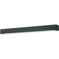 Aplique de pared para baño sobre el espejo, negro, lineal, 93 cm, color variable, LED, 24W, IBROS Light Prestige