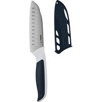 zyliss E920214 Comfort Coltello Mini Santoku, 12cm, Acciaio Inossidabile Giapponese, Manico Grigio, Bianco, Coltello da Cucina, Lavabili in Lavastoviglie