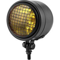 Phare de moto rétro 35W avec grille et lentille, 1750 lm haute luminosité, universel.
