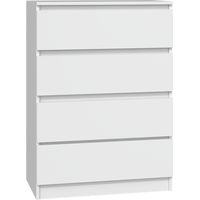 Commode enfant moderne Malwa M4 – 3 tiroirs sans poignées – Conception minimaliste – Fabrication polonaise – Couleur blanche – Onlywood