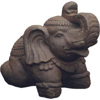Statuette jardin éléphant sacré 30 cm - Gris anthracite 30 cm