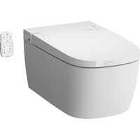 WC japonais lavant sans rebord – Technologie VitrAflush 2.0 – Chasse réglable 3 à 6L – Abattant avec ouverture automatique – Céramique antibactérienne