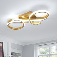 GOECO COECO Modern LED Ceiling Light, 36W Creative Gold Ceiling Lamp, LED Ceiling Lamp for Bedroom Kitchen Living Room Dining Room, 6500K Cool White Light
