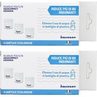 Aquasan Filtro Cartuccia Di Ricambio Aquacompact Kit 6 Filtri 6000 Litri