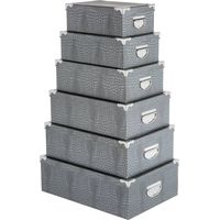 6 metall-eckdosen kroko grau - 5five