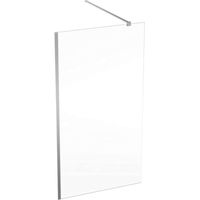Geberit GEO - Duschwand Walk-In, 110x200 cm, Silber/Klarglas 560.149.00.2