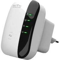 Repeteur Wifi - 300 Mbps - 2,4 GHz - Mode Repeteur Et Point D Acces - Port Ethernet - Compatible Tous Routeurs - 1 Unite