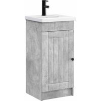 vidaXL Meuble de salle de bain avec évier Gris béton 42 x 40 x 84,5 cm