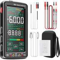 Multimètre numérique 6000 points auto rechargeable noir bricolage