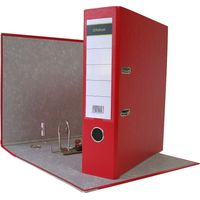 6 x Ordner A4 8 cm PP Kunststoff Rot Aktenordner Briefordner Breit 80 mm