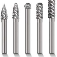 pieces 8 mm carbide rotary end mill/filler, cylindrical shank, 6 mm grinding wheel, BI044 drill shank