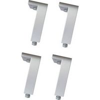 4 PZ PIEDINI REGOLABILI ANODIZZATI PER LEGNO