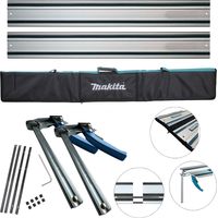 2 x 1.5m BAP Guide Rails Plunge Saw + Makita Bag + Connector + 2 Quick Clamps