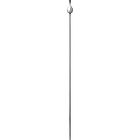 IAM DESIGN Zierstab 1000mm zum Anschweißen mit Lanze 85x35mm, Eisenstange passend zu Handlauf Treppengeländer, Schmiedeeisen glatt
