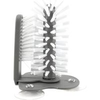 avec 3 ventouses brosse en verre, laveuse, nettoyeur de tasses, outil de nettoyage de cuisine pour verres à vin, bouteilles de sport