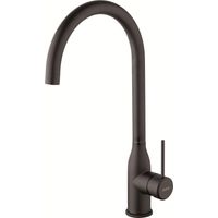 Mezclador de fregadero de cocina con caño alto giratorio en negro mate con diseño minimalista Mamoli 73850000000K Negro mate