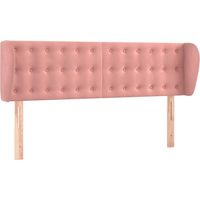 Maison Exclusive - Tête de lit avec oreilles Rose 147x23x78/88 cm Velours