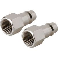 Silverline – Lot de 2 embouts pour raccord pneumatique euro – Filetage femelle 1/4 BSP – Connexion rapide pour outils à air comprimé