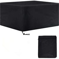 Gartenmöbel-Abdeckung mit Kordelzug und Befestigungsclips für rechteckige Gartentisch-Möbelsets, 420D Oxford-Gewebe, wasserdicht, regenfest (180 x 120 x 74 cm) – RW