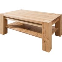 Tavolino da salotto in legno di quercia selvatica 110x70x45 oliato beige KENT 215