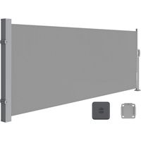 Songmics – Store latéral rétractable 140 x 300 cm – Caisson en acier antirouille – Protection solaire opaque – Brise-vue pour balcon et terrasse
