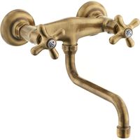 Wandspüle mit schwenkbarem Auslauf aus Bronze Serie Paffoni Iris IRV161BR Messing - Bronzato