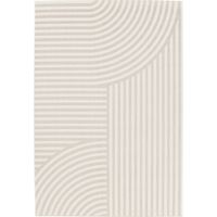 Indoor/outdoor rug with beige arch pattern, recycled polyester 230x160x1 cm - Bellamy