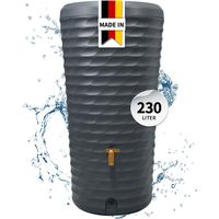 4rain JOLIE 2in1 Regentonne 230 Liter graphite grey inkl. Pflanzschale