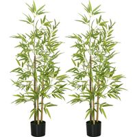 Plante artificielle Bambou arbre artificiel hauteur 120 cm avec pot, décoration intérieur, très réaliste