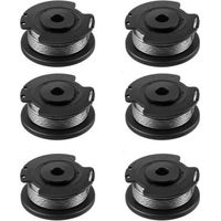 Ersatzspule für Bosch ART 23 SL/ART 26 SL/ART 2300/ART 23-28/ART EASY (F016800569/F016800385) für Bosch Rasenmäher mit 1 Kappe (F016F04557), 6 Stück