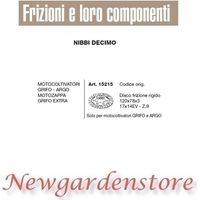 Kupplungsscheibe 15215 Motorgrubber NIBBI DECIMO Grifo Argo 120x78x3 17x14EV