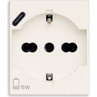 VIMAR - 30210.USBB Universal 2P+T 16A Steckdose + USB-C Weiß