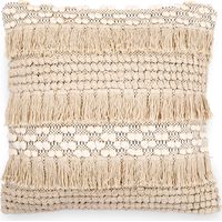 Cuscino in stile boho Bali - Copertura e riempimento inclusi - Chelay Crema