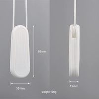 Poids pour cordon de rideau – Lot de 2 embouts en plastique blanc pour stores verticaux et rideaux sur mesure