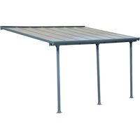 Palram - Canopia Terrassenüberdachung Feria Anthrazit 295x425x305 cm