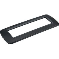 Placca Plastica Ovale MBL 7 Moduli/Posti Compatibile Bticino Living 3 Colori Disponibili (Nero)